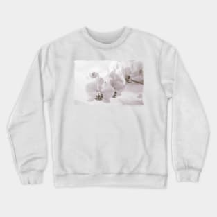 White Orchid Flower Crewneck Sweatshirt